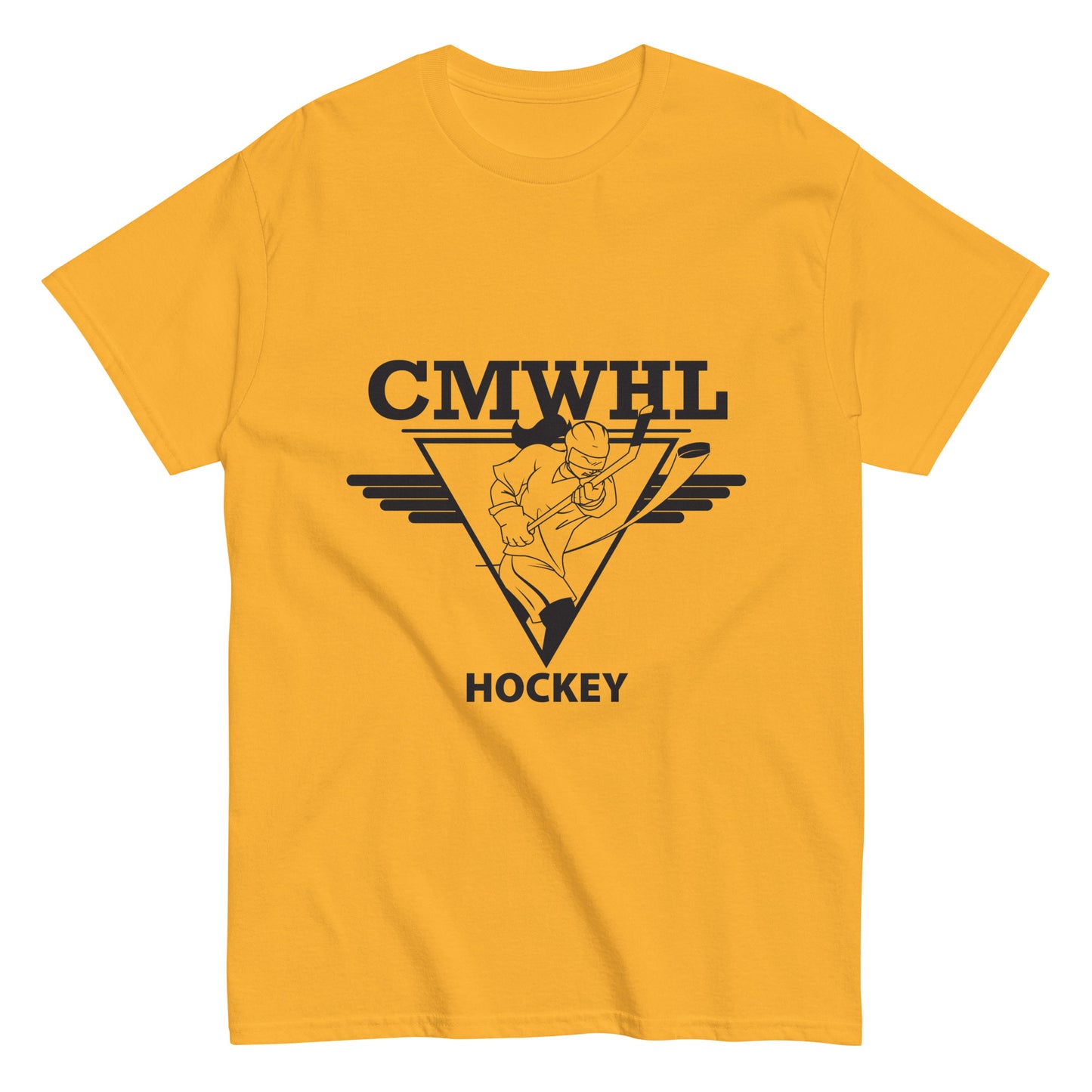 Classic Short Sleeve Tee with Black CMWHL Logo on Front