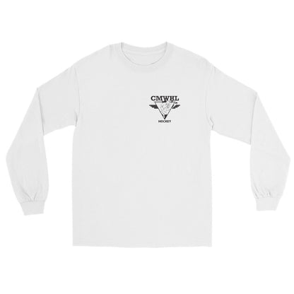 Classic Long Sleeve Tee with Black CMWHL Logo on Front Chest