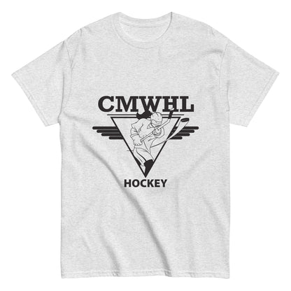 Classic Short Sleeve Tee with Black CMWHL Logo on Front