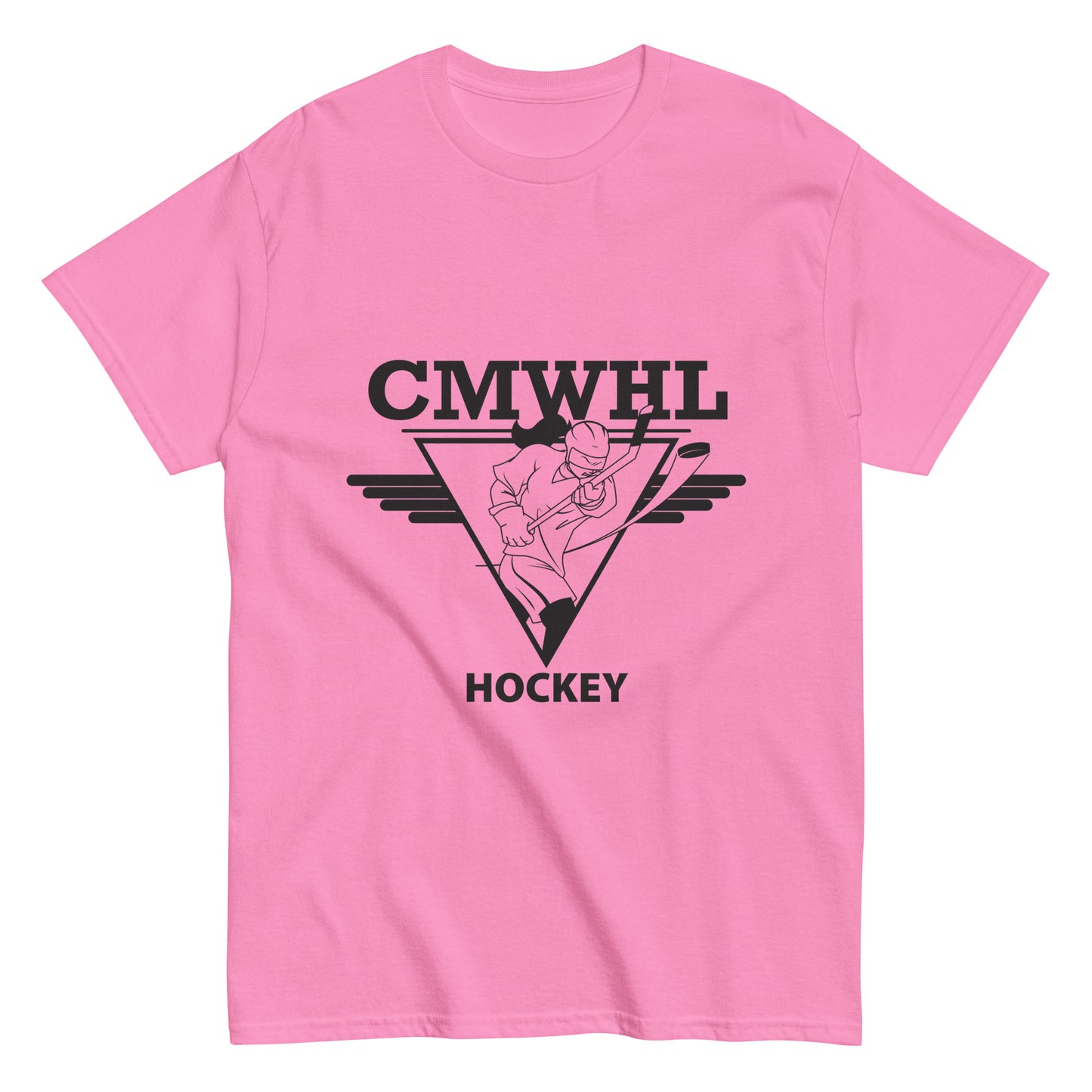 Classic Short Sleeve Tee with Black CMWHL Logo on Front