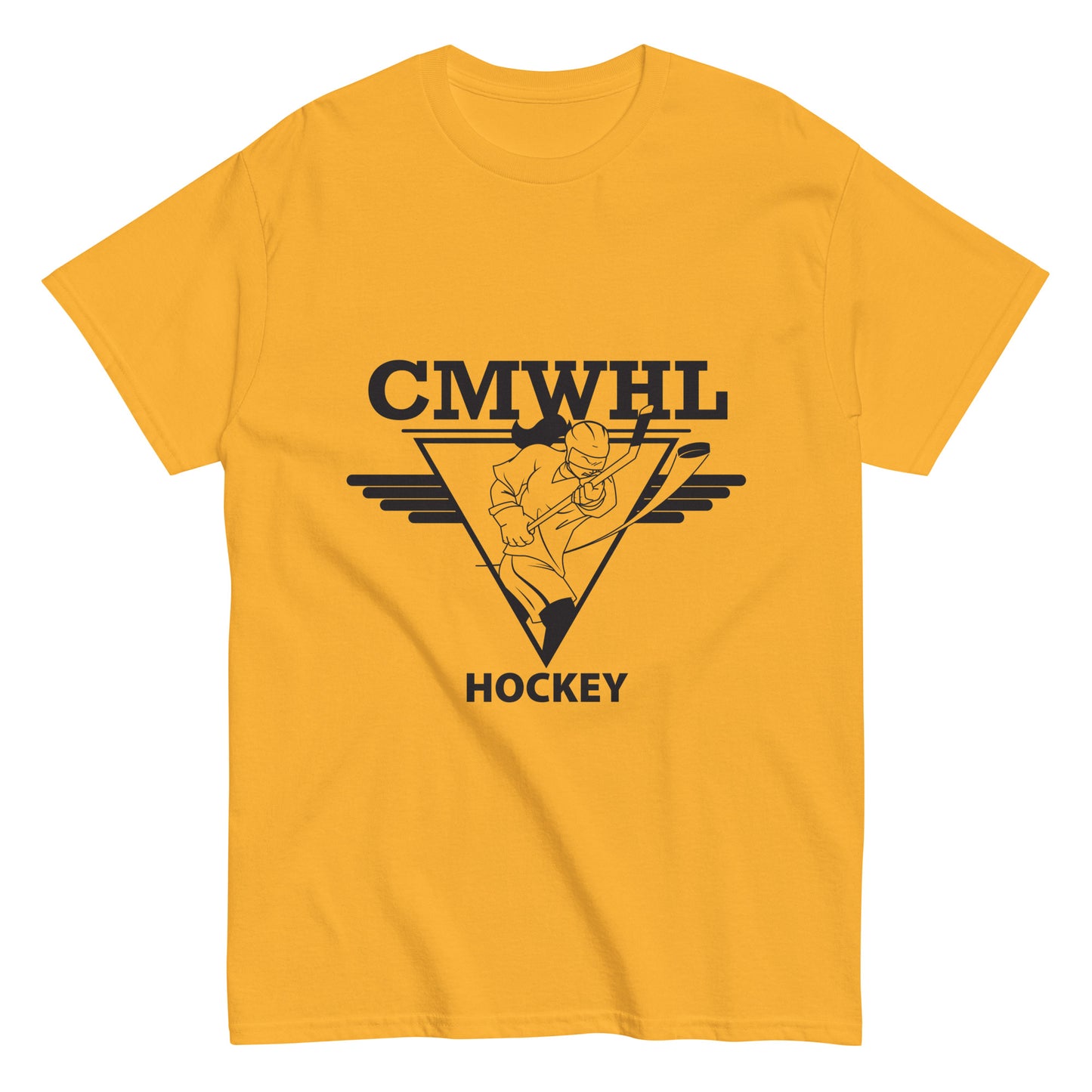 Classic Short Sleeve Tee with Black CMWHL Logo on Front