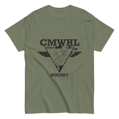 Classic Short Sleeve Tee with Black CMWHL Logo on Front