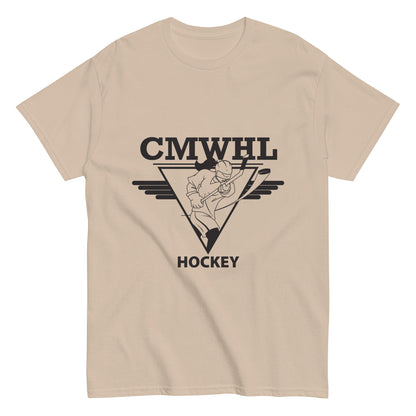 Classic Short Sleeve Tee with Black CMWHL Logo on Front