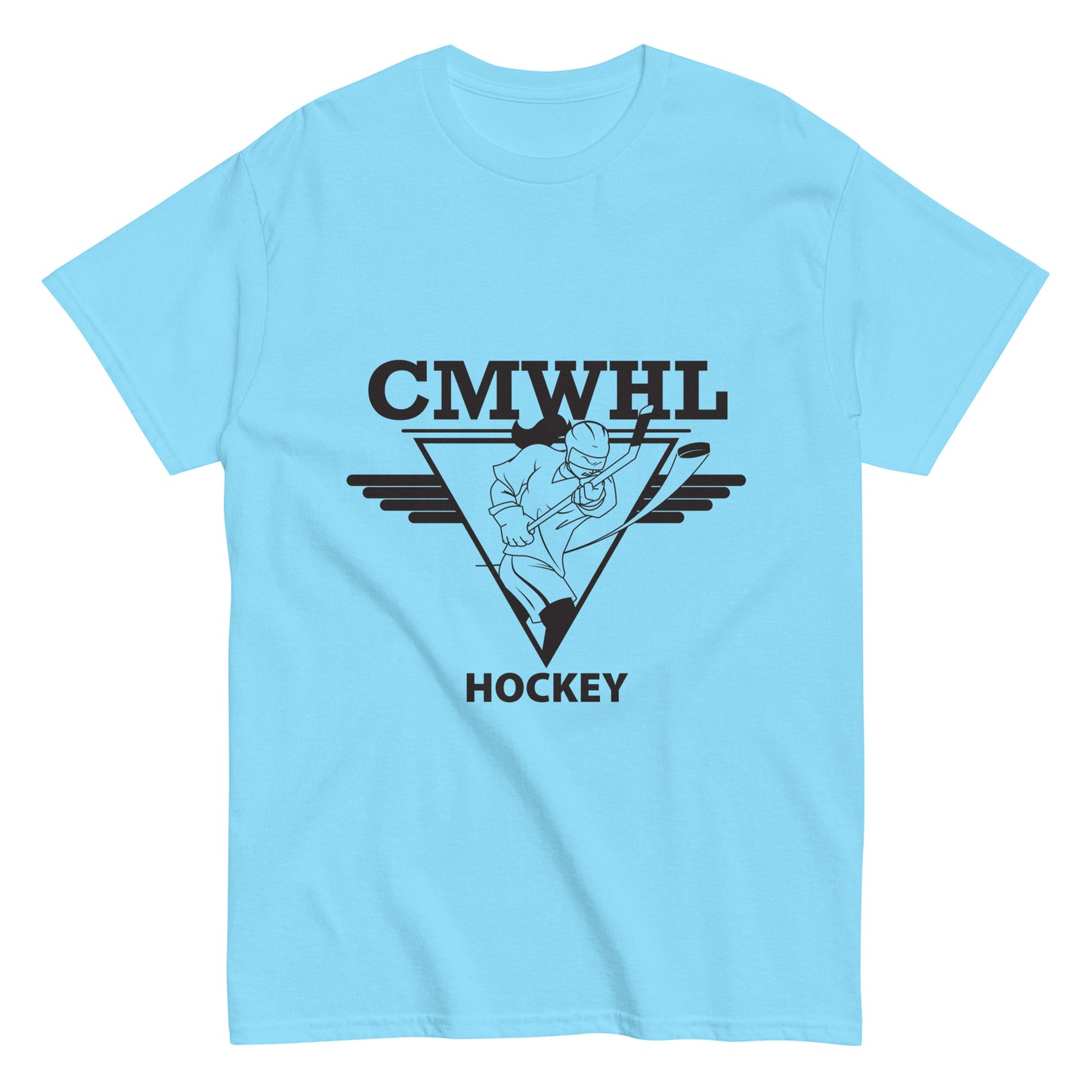 Classic Short Sleeve Tee with Black CMWHL Logo on Front