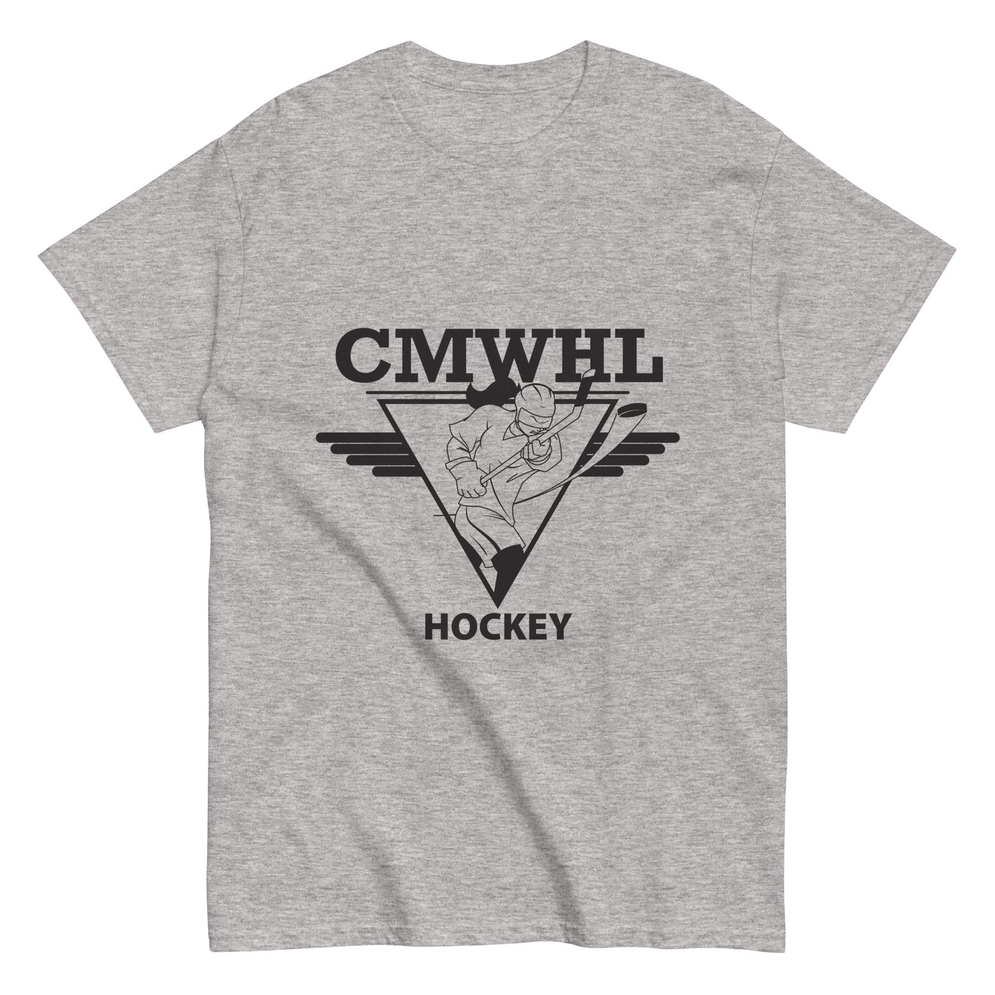 Classic Short Sleeve Tee with Black CMWHL Logo on Front