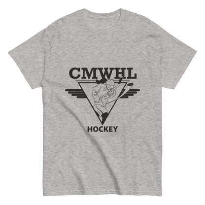 Classic Short Sleeve Tee with Black CMWHL Logo on Front