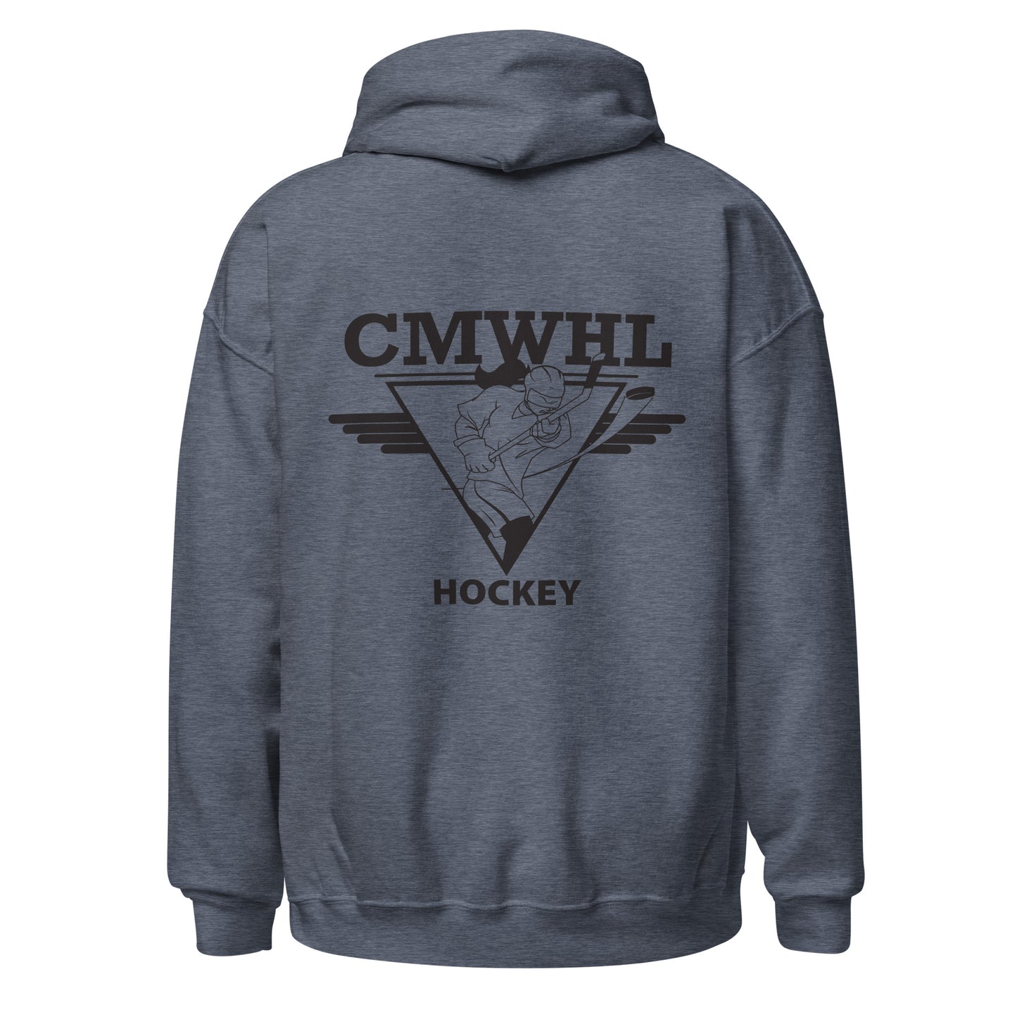 Unisex Pullover Hoodie with Black CMWHL Logo on Back