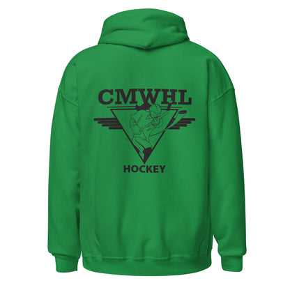 Unisex Pullover Hoodie with Black CMWHL Logo on Back