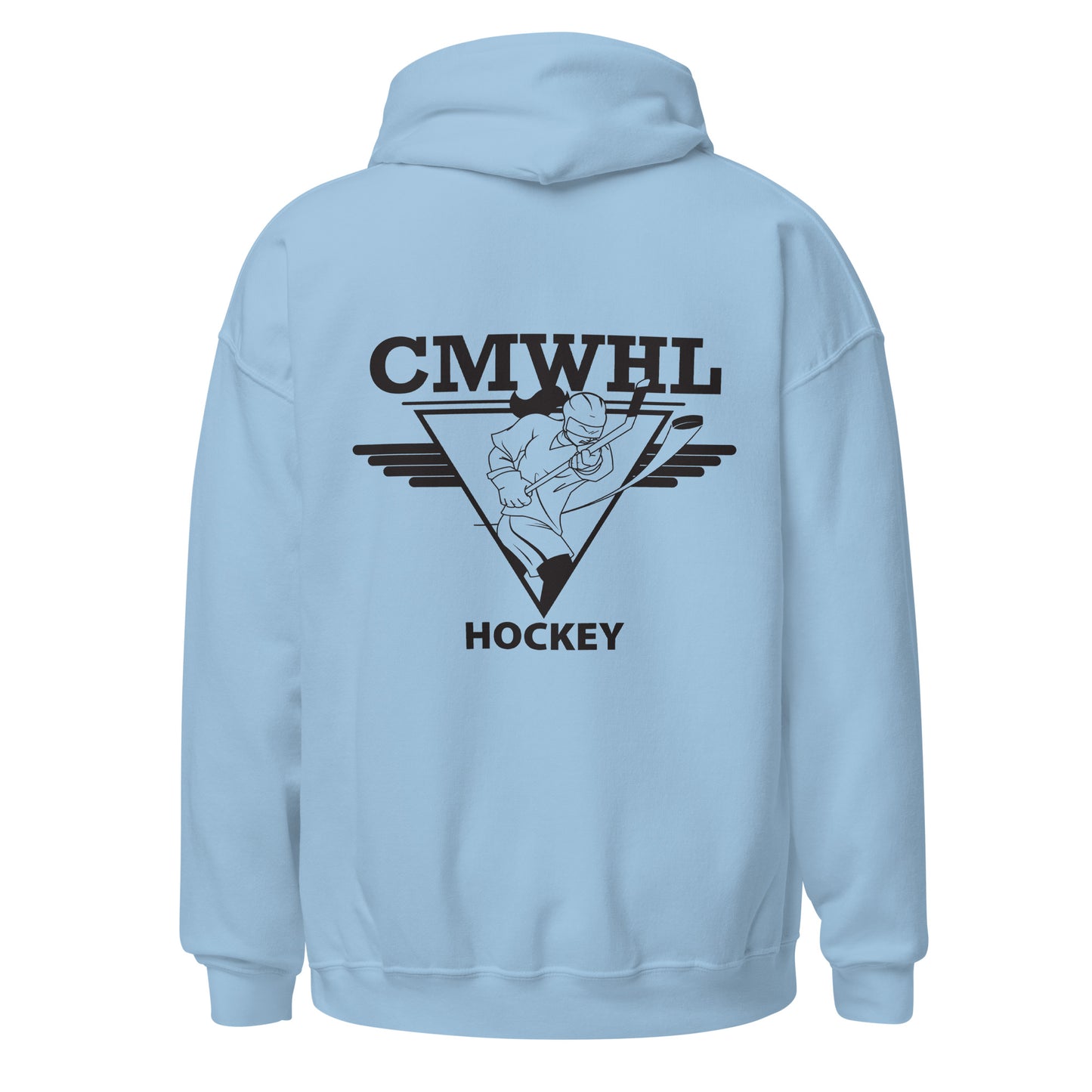 Unisex Pullover Hoodie with Black CMWHL Logo on Back