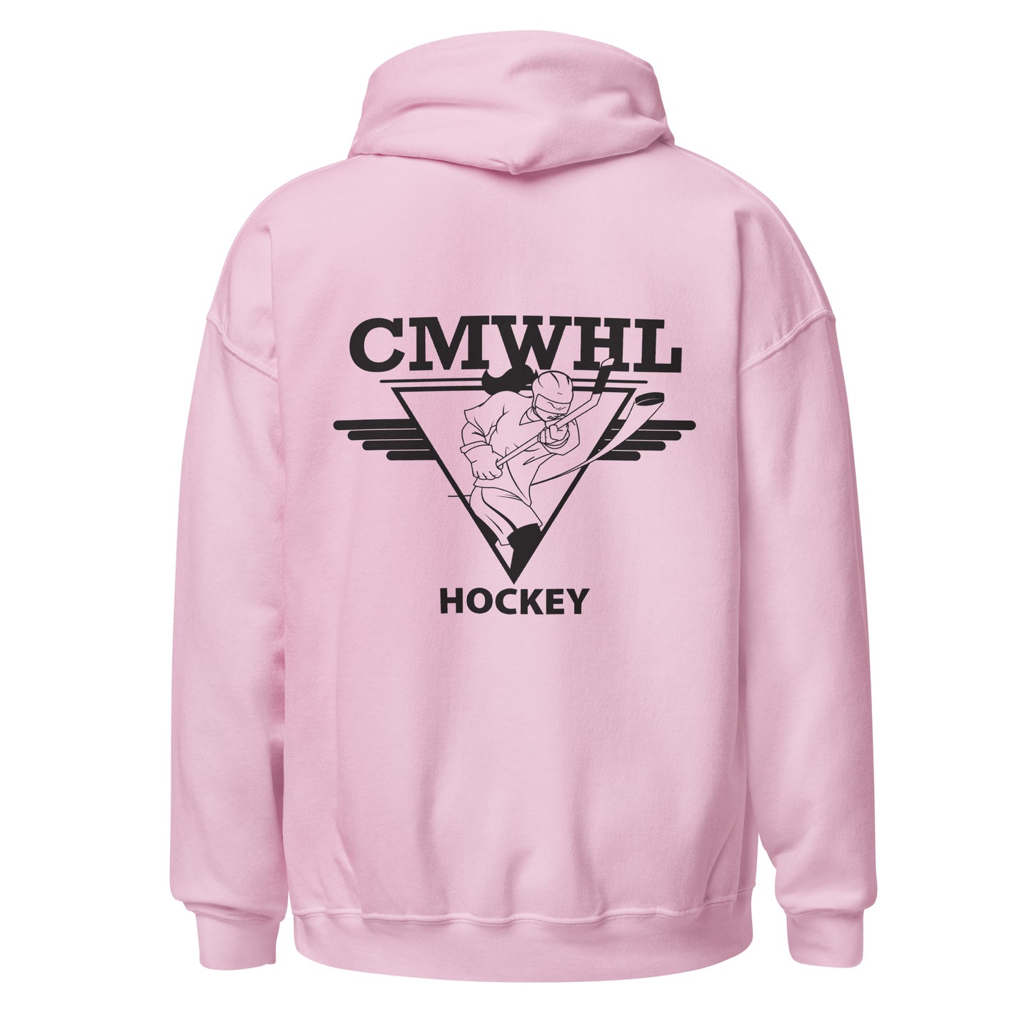 Unisex Pullover Hoodie with Black CMWHL Logo on Back