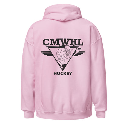 Unisex Pullover Hoodie with Black CMWHL Logo on Back