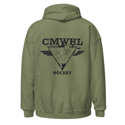 Unisex Pullover Hoodie with Black CMWHL Logo on Back