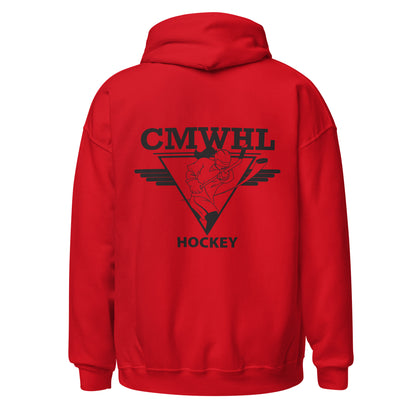 Unisex Pullover Hoodie with Black CMWHL Logo on Back