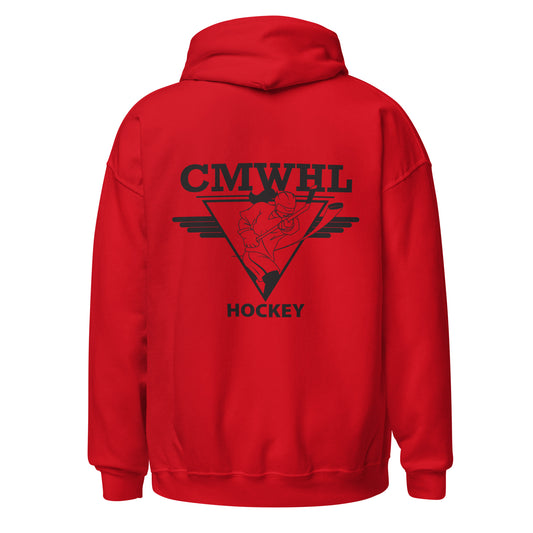 Unisex Pullover Hoodie with Black CMWHL Logo on Back