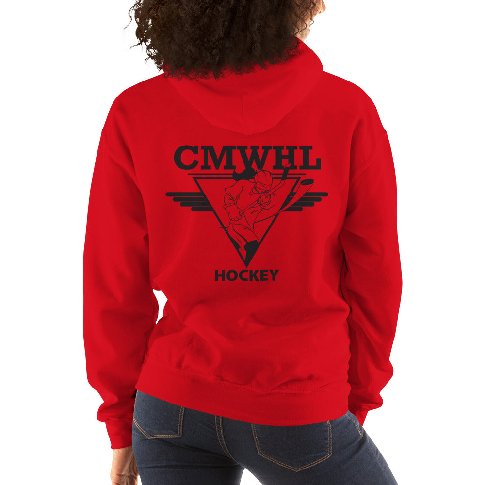 Unisex Pullover Hoodie with Black CMWHL Logo on Back