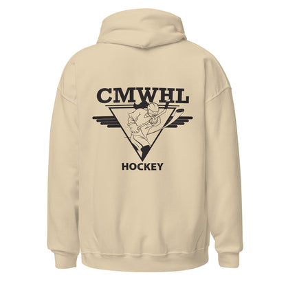 Unisex Pullover Hoodie with Black CMWHL Logo on Back